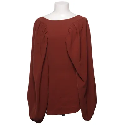 Blouse (Brown) from Loéil Acetate, Polyester
