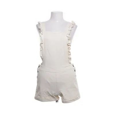 Dungaree shorts (White) from Orta Cotton, Elastane