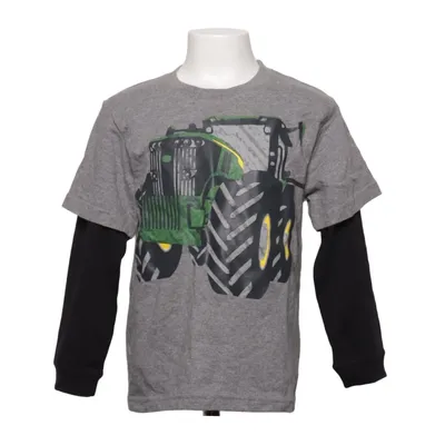 T-shirt à manches longues (Gris, Noir, Vert) de John Deere Coton