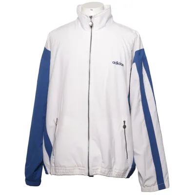 Träningsjacka (Vit, Blå) från Adidas Bomull, Polyamid, Polyester
