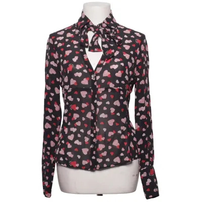 Bluse (Schwarz, Rot, Weiß) von Karen Millen Seide