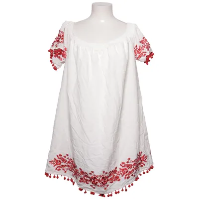 Top (White, Red) from Forever 21 Nylon, Polyester, Viscose