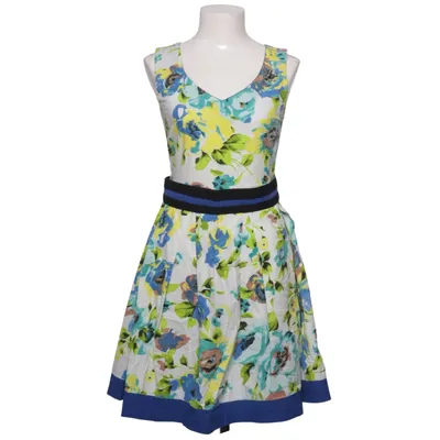 Jurk (Wit, Blauw, Groen) van Fervente Katoen, Elastaan, Polyester