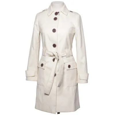 Trenchcoat (Wit) van Via Polyester, Wol