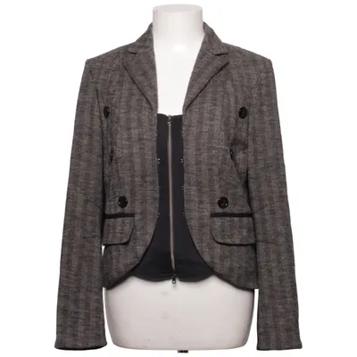 Blazer (Grau, Schwarz) von Marc Cain Cupro, Elasthan, Polyamid, Wolle