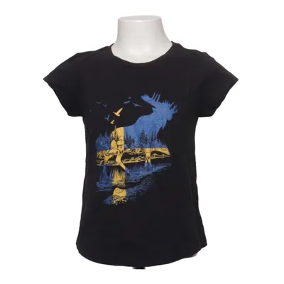T-shirt (Sort, Flerfarvet) fra District Bomuld