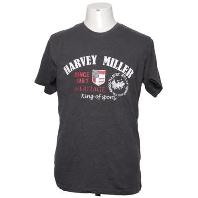 T-shirt (Grijs) van Harvey Miller Katoen, Polyester
