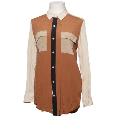 Blouse (Brown, Beige, Black) from DKNY Elastane, Silk