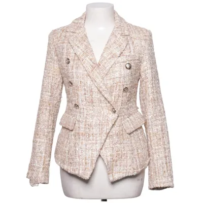 Blazer (Beige, Multicolored) from Chlea London Polyester