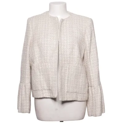 Cardigan (Beige, Blanc) de Mango Suit Coton, Polyester, Viscose