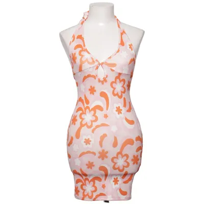 Robe dos-nu (Rose, Orange, Multicolore) de Melissa Bentsen x NA-KD Élasthane, Polyester