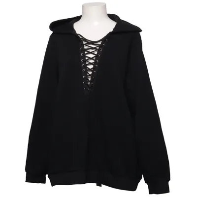 Hættetrøje (Sort) fra Plus Size Bomuld, Polyester