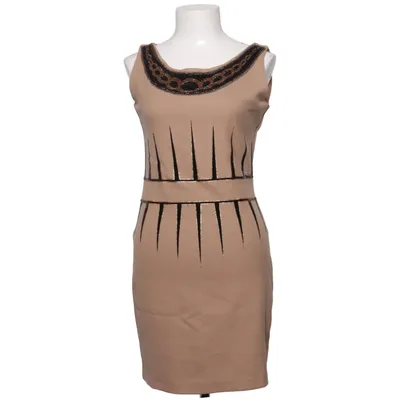 Robe (Beige, Noir) de Stefano Élasthane, Polyester