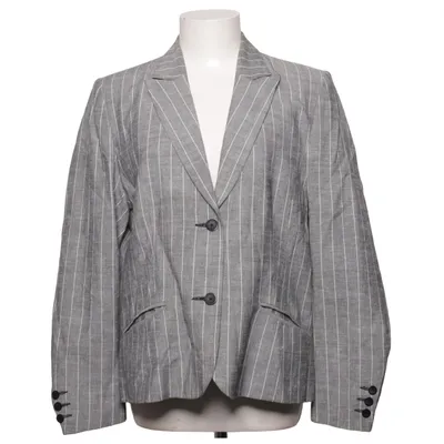 Blazer (Gray) from Birgitta Linen, Polyester, Viscose