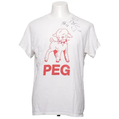 T-shirt (Vit, Röd) från Gildan Bomull
