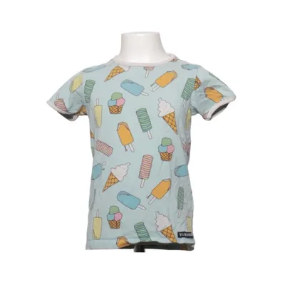 T-shirt (Blau, Mehrfarbig) von Villervalla Elasthan, Bio-Baumwolle
