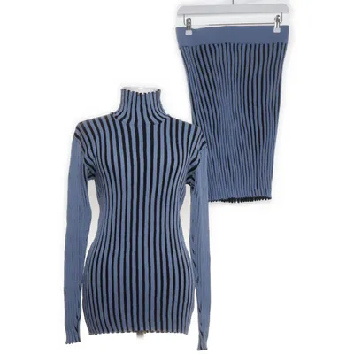 Set (Blue, Black) from Marc Cain Cotton, Modal, Wool