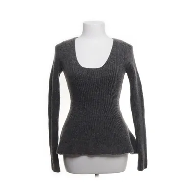 Peplumtopp (Grå) från H&M Modern Classic Polyester, Akryl, Ull