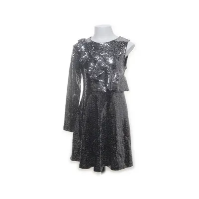 Cocktailklänning (Svart, Silverfärgad) från Zara Elastan, Metallfiber, Polyamid