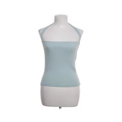 Haltertop (Turquoise) van Pacific Republic Pull & Bear Katoen, Elastaan