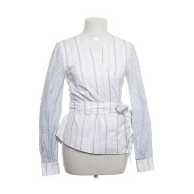 Wikkelblouse (Wit, Meerkleurig) van Ganni Katoen