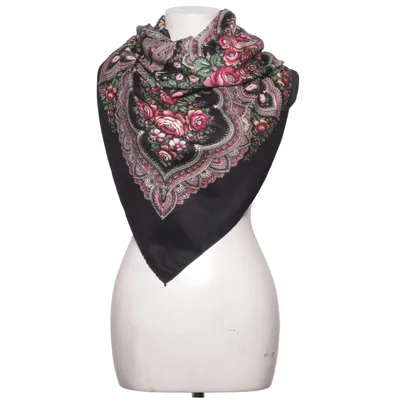 Sjaaltje (Zwart, Meerkleurig) Viscose, Wol