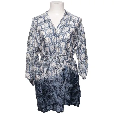 Wikkelblouse (Blauw, Wit) van Serenity by Indiska Cupro
