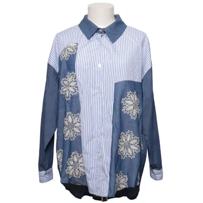 Shirt (Blauw, Wit, Meerkleurig) van Evelyn Katoen, Elastaan, Polyester