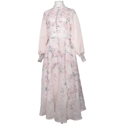 Maxi dress (Pink, Multicolored) from Anewsta Polyester