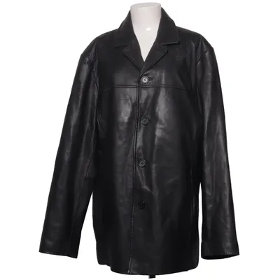 Leren jas (Zwart) van Patino Leer, Polyester