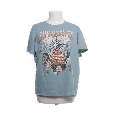 T-shirt (Blauw, Meerkleurig) van Pull & Bear Katoen