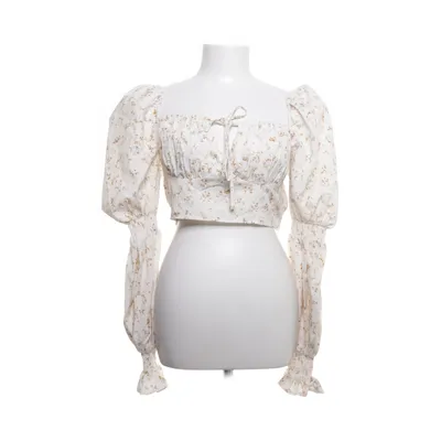 Crop top (Hvid, Brun) fra NA-KD Polyester, Elastan