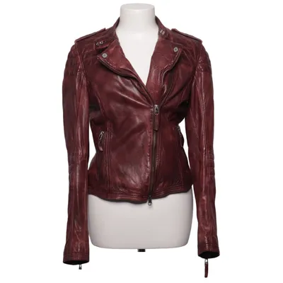 Bikerjacka (Röd) från Montgomery Bomull, Skinn, Polyester