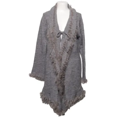 Strickjacke (Grau) von Lisa Tossa Acryl, Pelz, Wolle