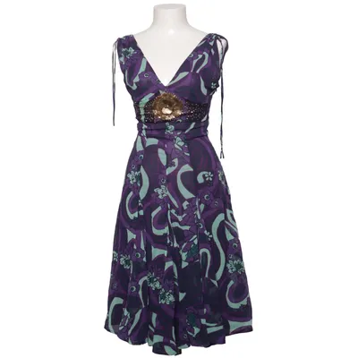 Robe (Violet, Vert, Multicolore) de Karen Millen Polyester, Soie