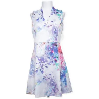 Jurk (Wit, Meerkleurig) van Oasis Polyester