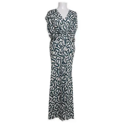 Långklänning (Vit, Grön) från Oui Elastan, Polyester