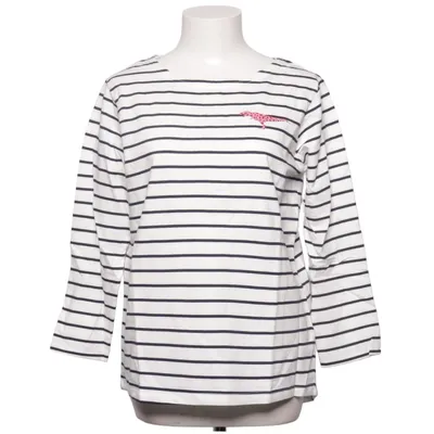 T-shirt à manches longues (Blanc, Bleu) de Sugarhill Coton biologique
