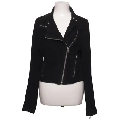 Biker jacket (Black) from IRO Cotton, Suede