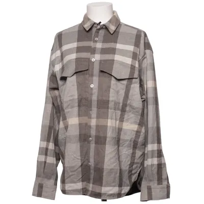 Flannel shirt (Gray, Beige) from Totême Elastane, Recycled polyester, Viscose
