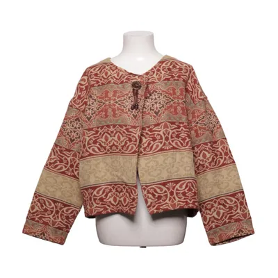 Cardigan (Rød, Beige) fra Himalaya Bomuld