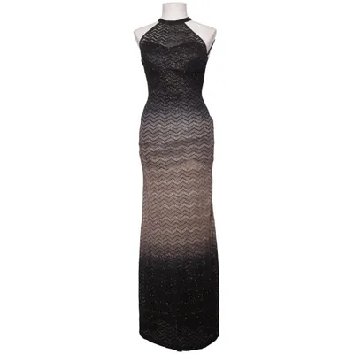Maxi jurk (Zwart, Goud) van Morgan & Co Elastaan, Polyester