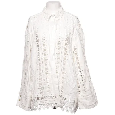 Hemd (Weiß) von H&M Trend Leinen, Polyester, Viskose