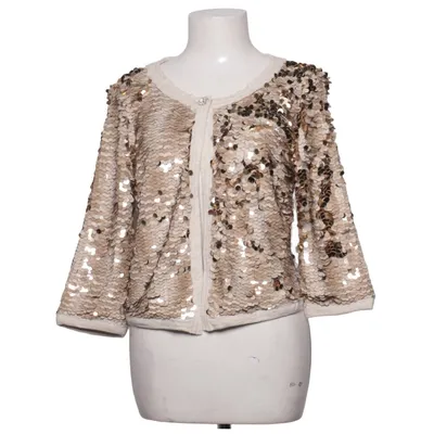 Cardigan (Beige, Goud) van Mirelle Katoen, Polyester