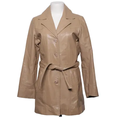 Läderkappa (Beige) från SAKI Leather