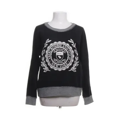 Sweatshirt (Zwart, Wit) van Abercrombie & Fitch Katoen, Polyester