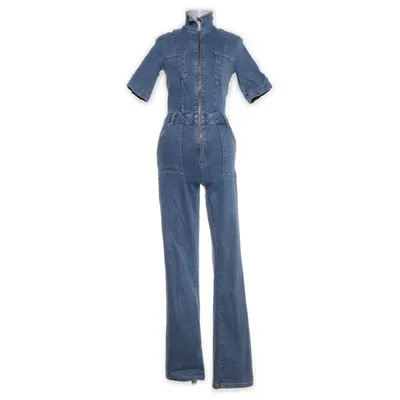 Byxdress (Blå) från Mango Denim Återvunnen bomull