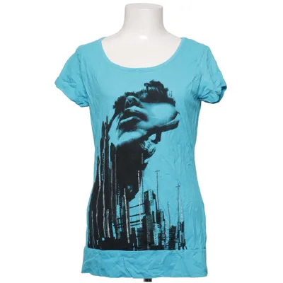 T-shirt (Blauw, Zwart) van Okay Katoen