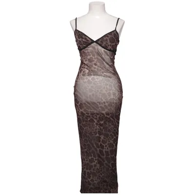 Maxi jurk (Bruin, Zwart) van Shein Elastaan, Polyester