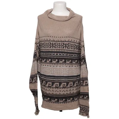 Strickpullover (Beige, Schwarz) von Non Sense Alpakawolle, Polyamid